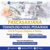 Telah Dibuka! Pendaftaran Mahasiswa Pascasarjana THP IPB 2022/2023