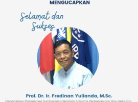 Selamat dan Sukses Kepada Prof. Dr. Ir. Fredinan Yulianda, M.Sc.