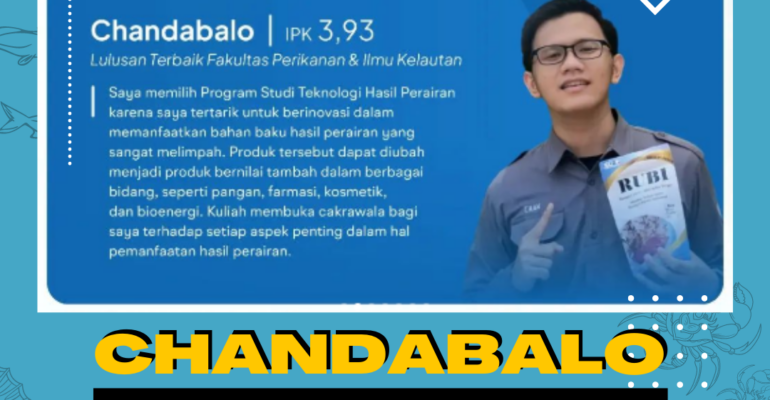 Chandabalo, S.Pi. Menjadi Lulusan Terbaik Fakultas Perikanan dan Ilmu Kelautan (FPIK) IPB University